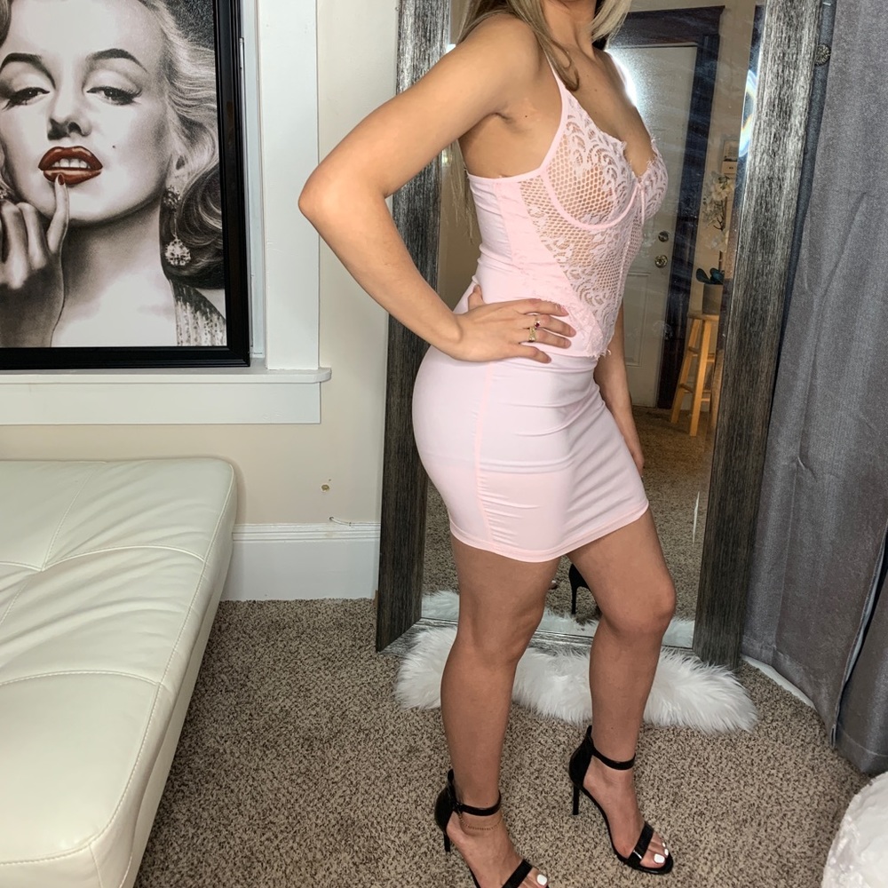 Blush pu k mini dress